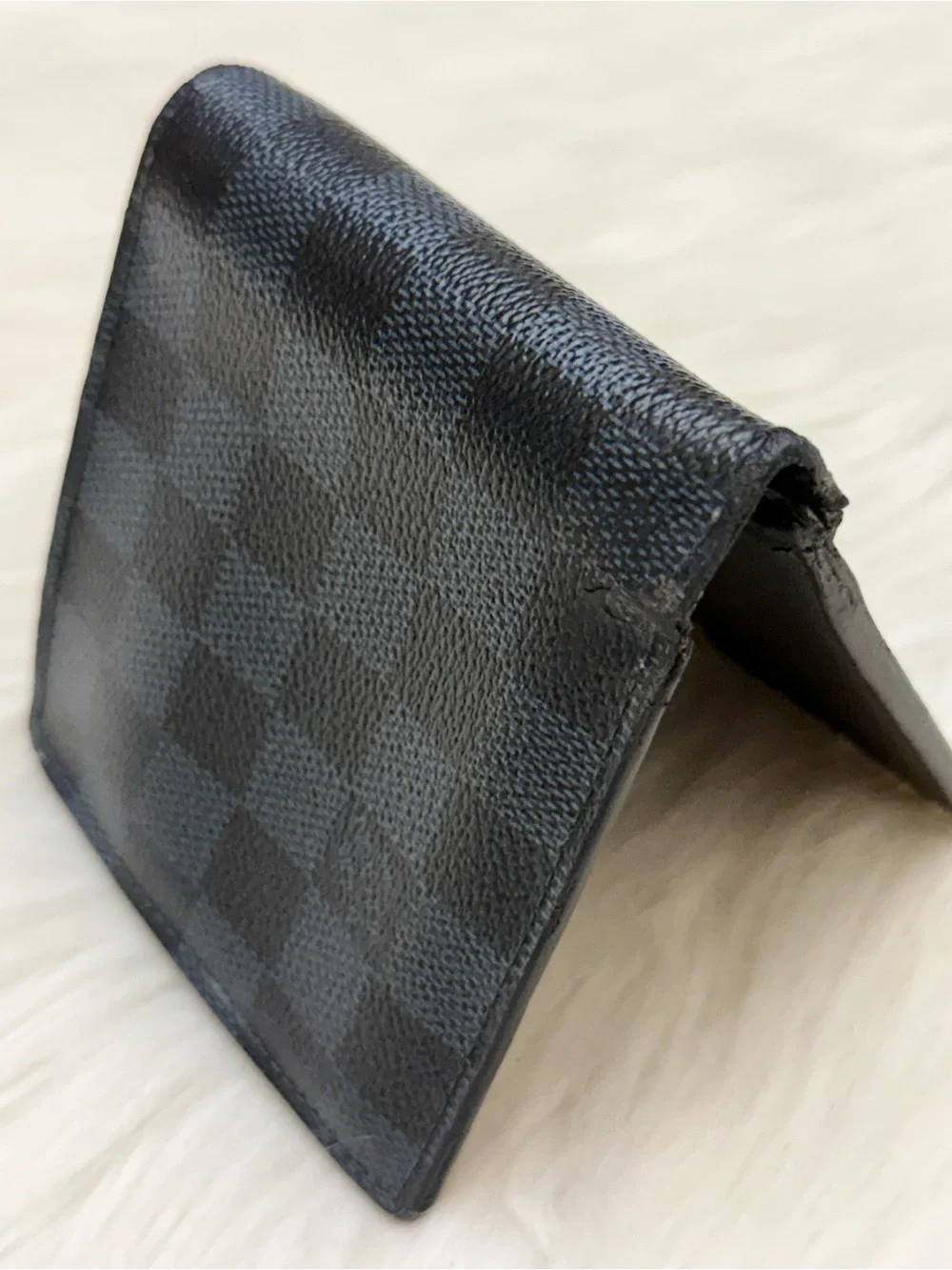 LOUIS VUITTON - COBALT BLUE BLACK DAMIER GRAPHITE BIFOLD WALLET